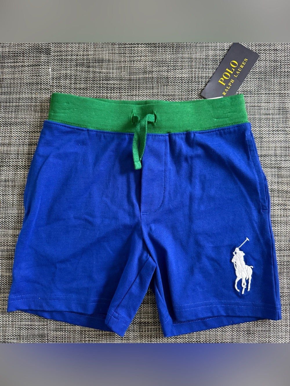 Polo by Ralph Lauren Blue Shorts with Green Waistband